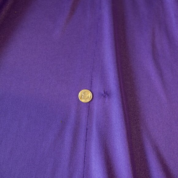 VINTAGE 70s FRANCES FORD PURPLE Maxi Dress * Made in England * Medium - Picture 17 of 17